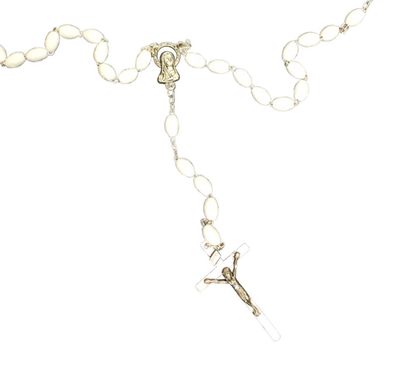 White Bead Rosary