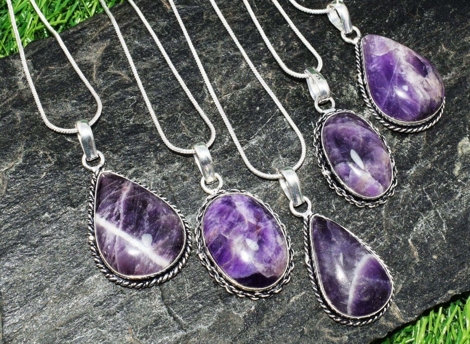 Natural Stone Pendant Necklace