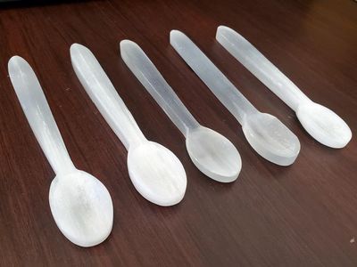 Selenite Altar Spoon 8"