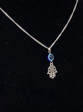 Hamsa - hand - Evil Eye Necklace