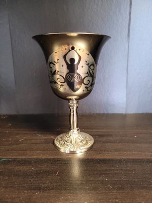 Chalice Silver Finish 5" Goddess