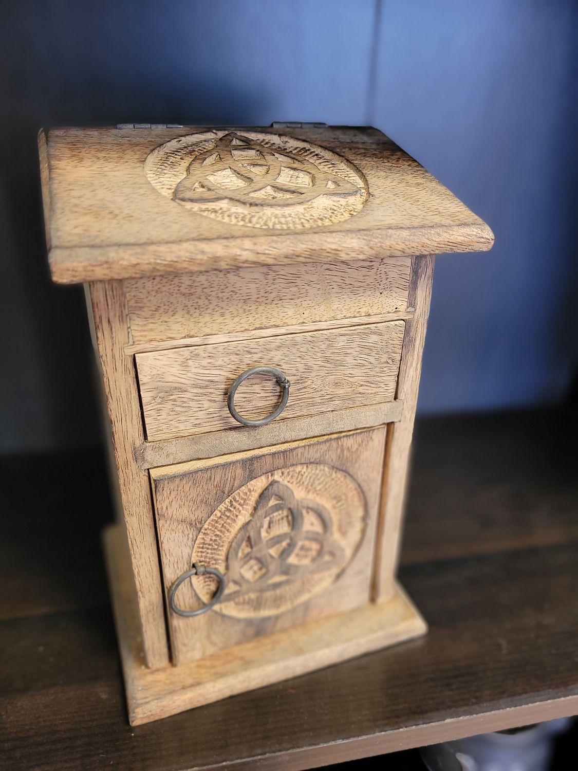 Wooden Storage Almirah - Triquetra