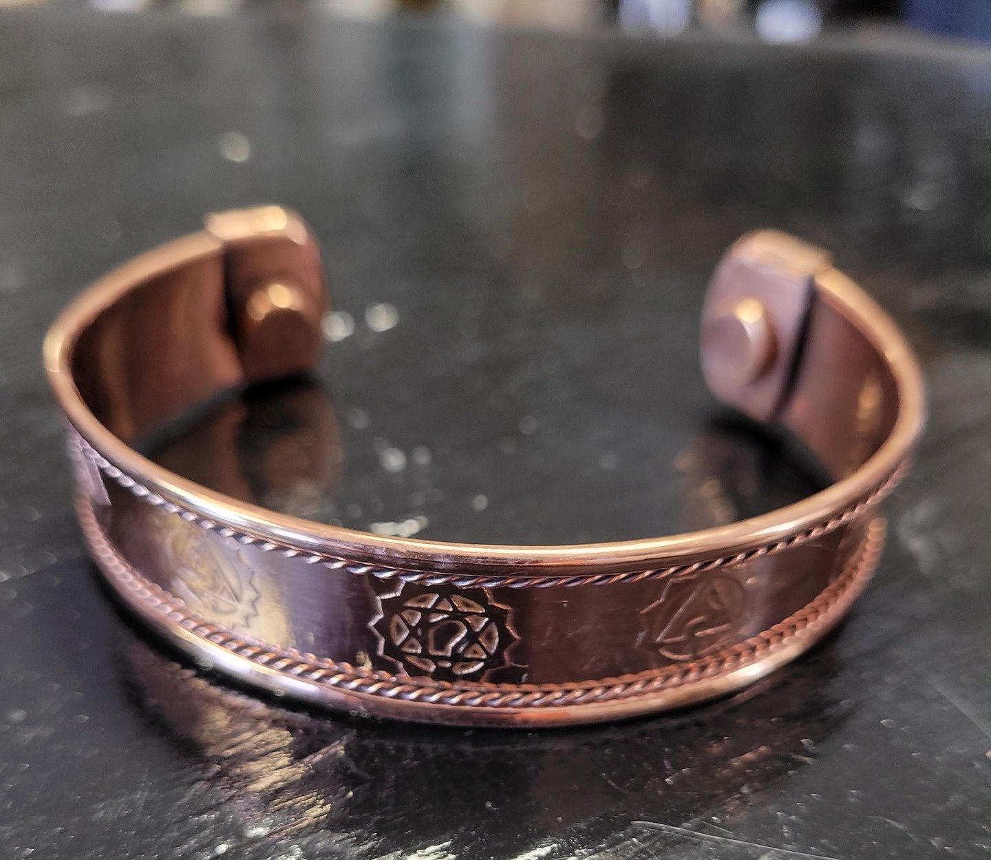 Copper Bracelet Magnetic - 7 Chakra