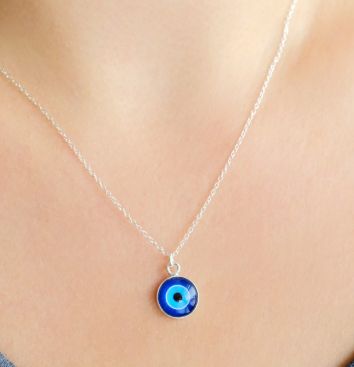 Evil Eye Necklace Pendant w/ chain