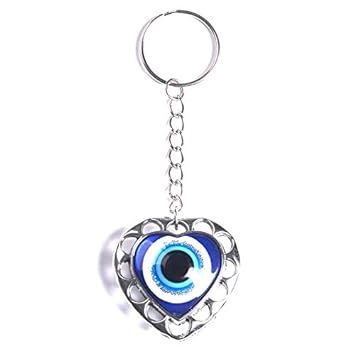 Evil Eye Keychain, Design: Puffed Heart