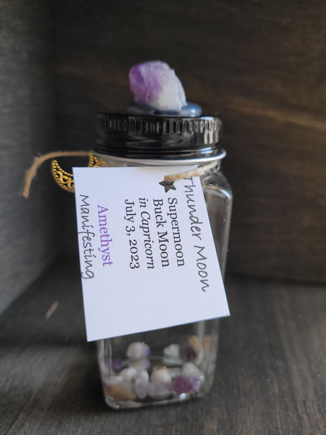 Moon Water - Thunder Moon with Amethyst - 07/03/23 - Manifesting