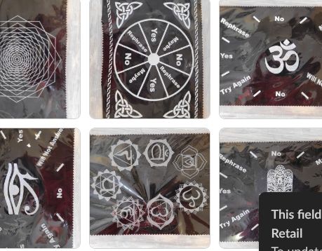 Altar Cloth/Pendulum Mat  8" x 12"