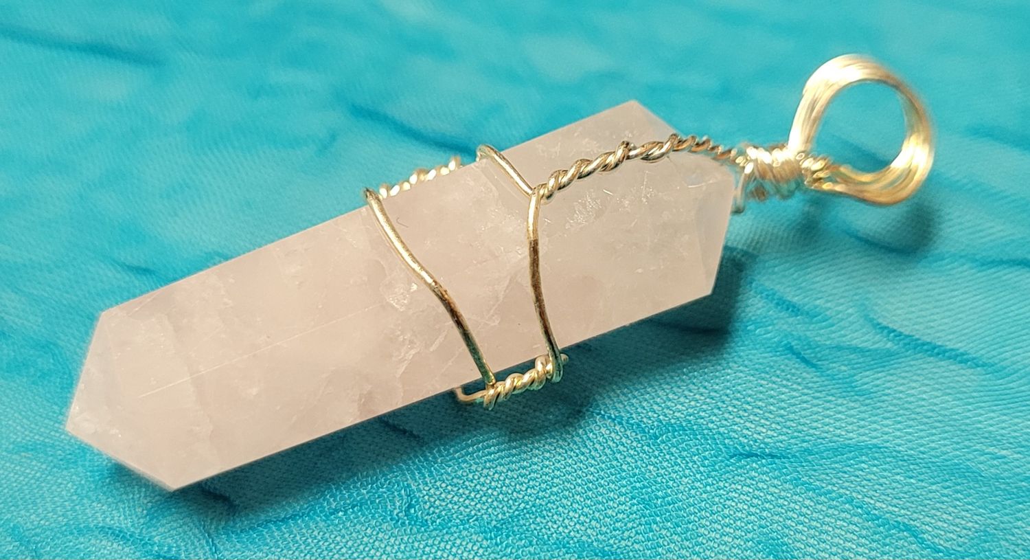 Natural Stone Point Pendant - Wire Wrapped