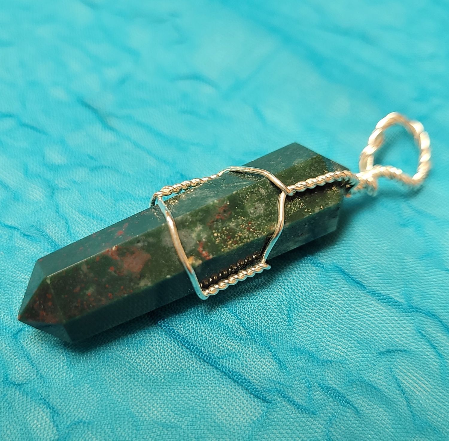 Natural Stone Point Pendant - Wire Wrapped