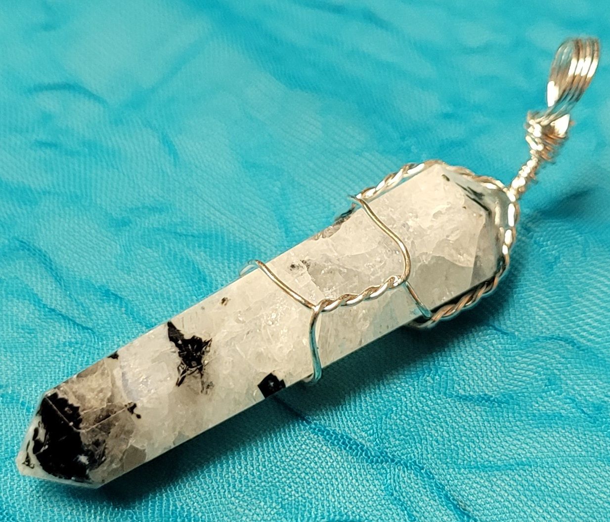 Natural Stone Point Pendant - Wire Wrapped
