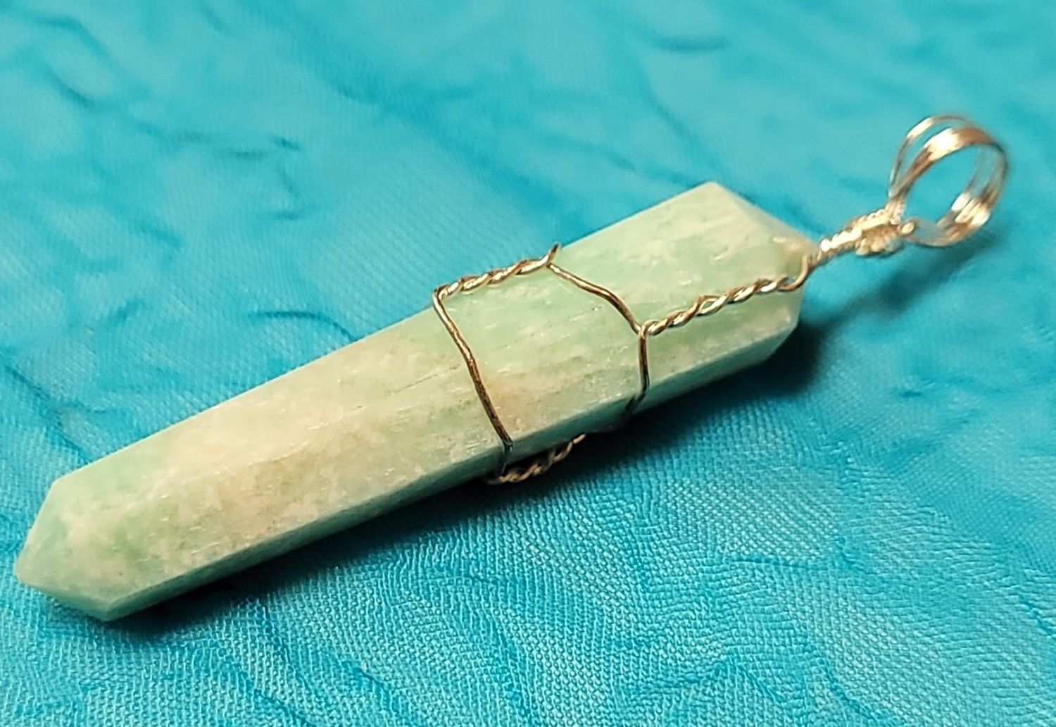 Natural Stone Point Pendant - Wire Wrapped