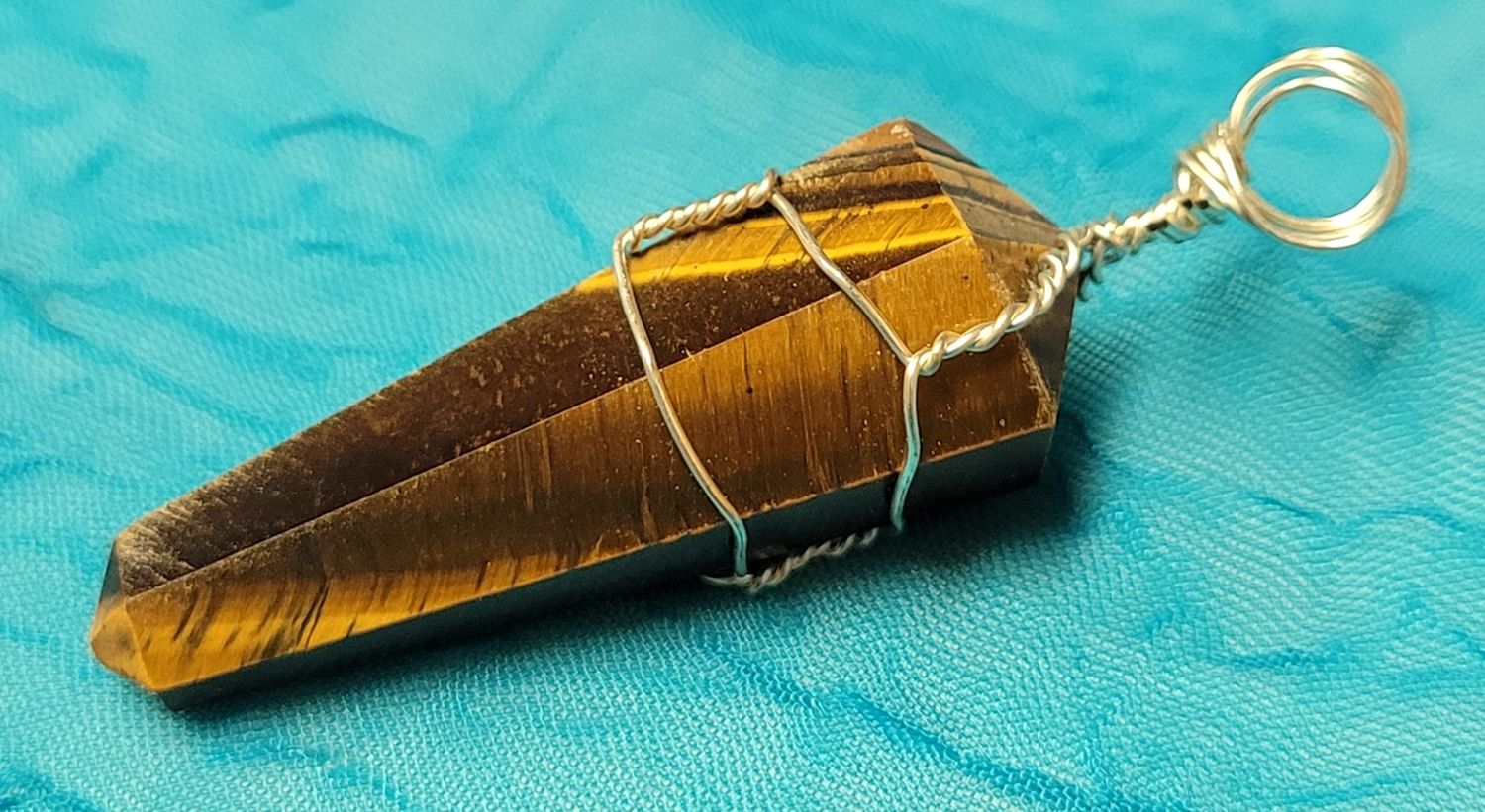 Natural Stone Point Pendant - Wire Wrapped