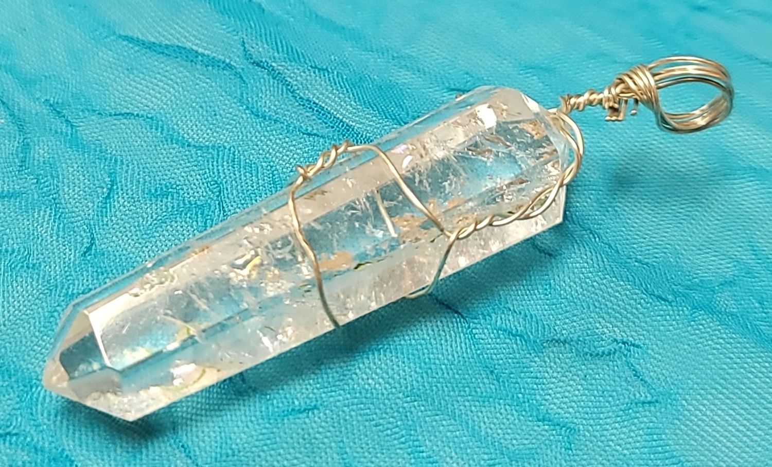 Natural Stone Point Pendant - Wire Wrapped