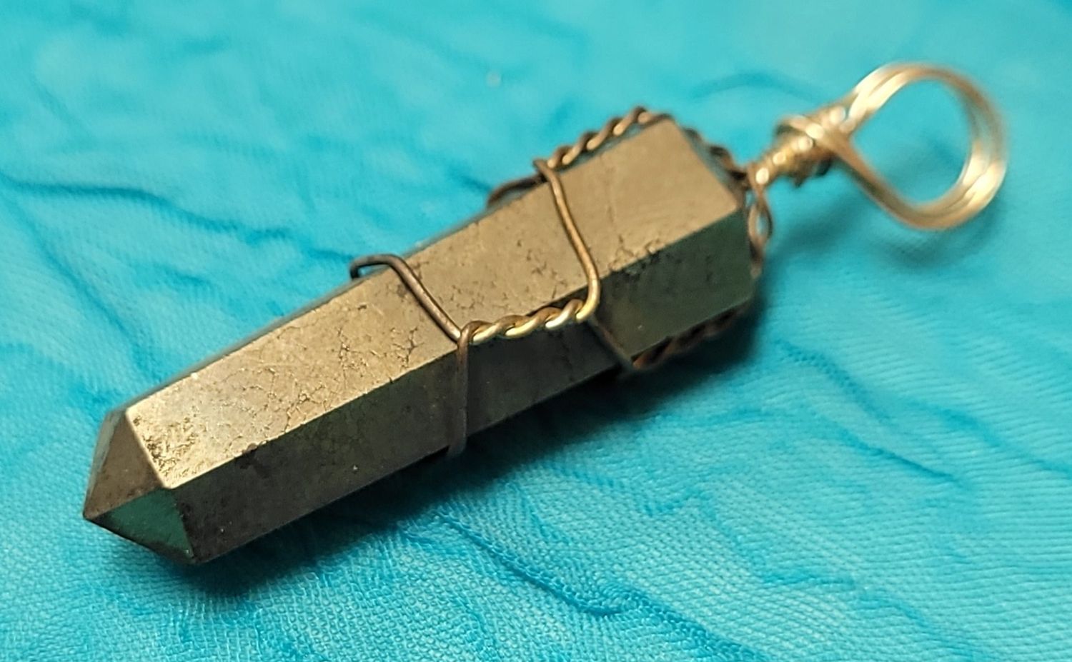 Natural Stone Point Pendant - Wire Wrapped