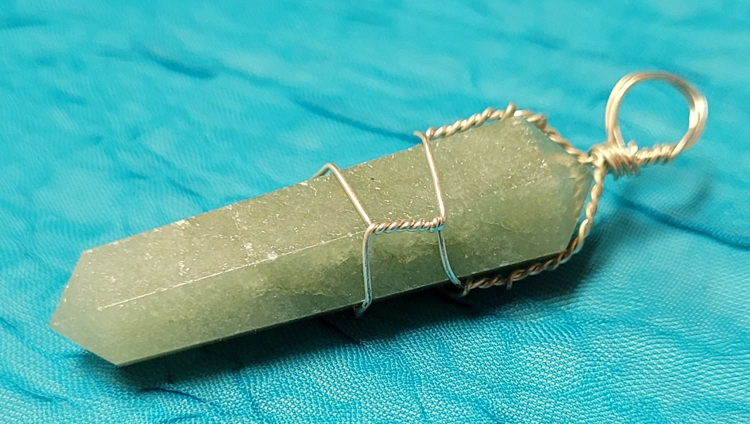 Natural Stone Point Pendant - Wire Wrapped
