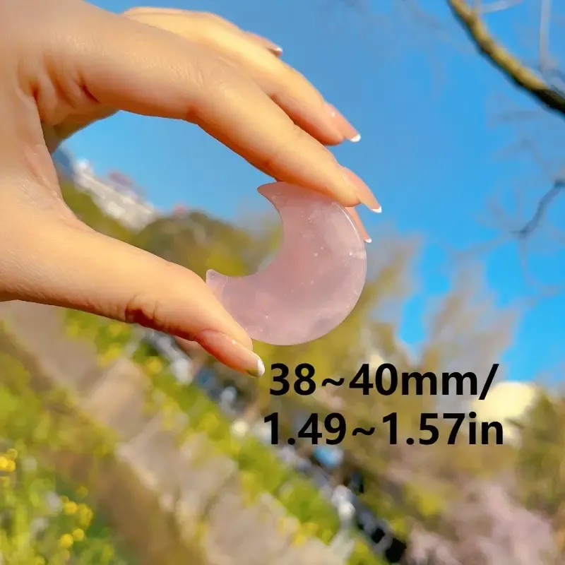 Rose Quartz Crescent Moon