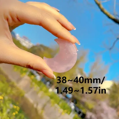 Rose Quartz Crescent Moon