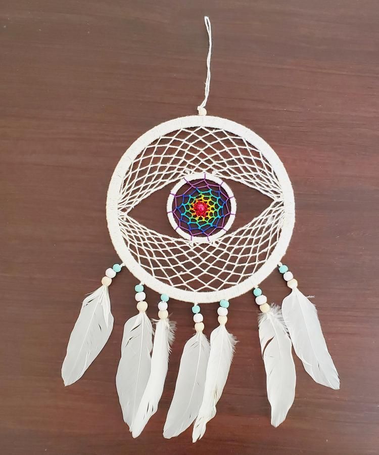 Evil Eye Cotton Web Dream Catcher