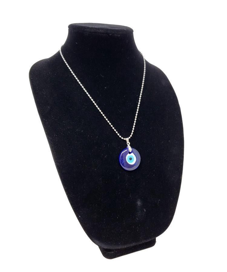 Evil Eye Glass Pendant Necklace with chain