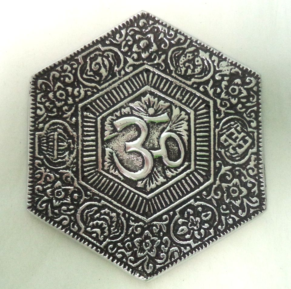 Om Aluminum Incense stick Burner 4"L