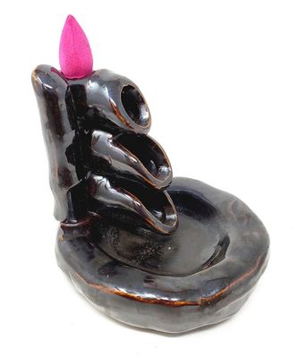 Backflow Cone Burner - Waterfall Design #28 (w/free incense cones)