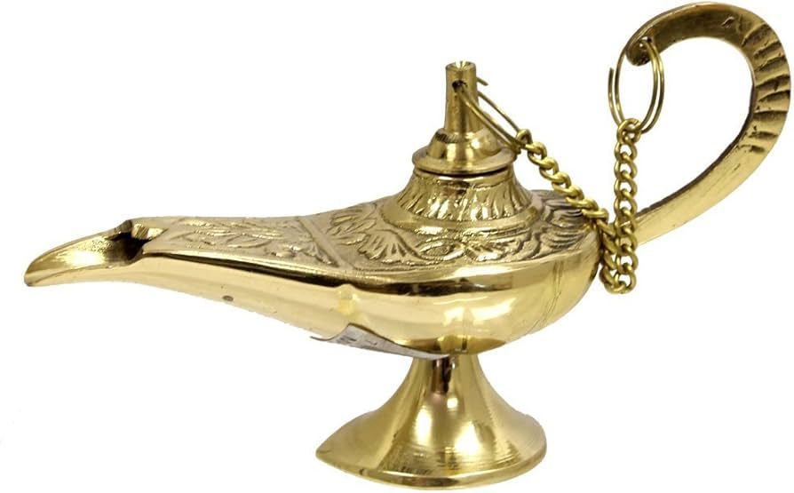 Brass Genie Lamp - Cone Burner