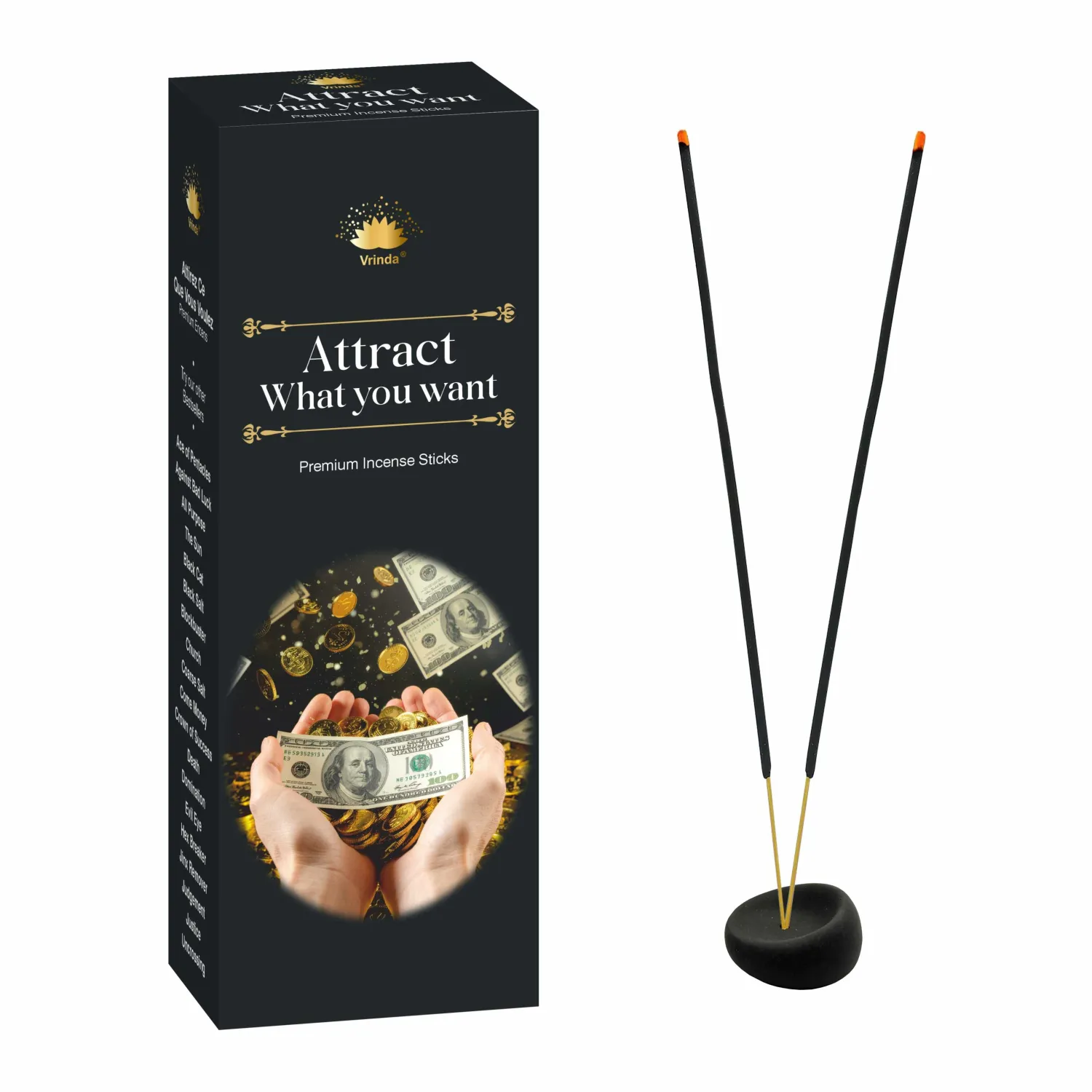 Vrinda Tarot Hexa Incense (Black Box)