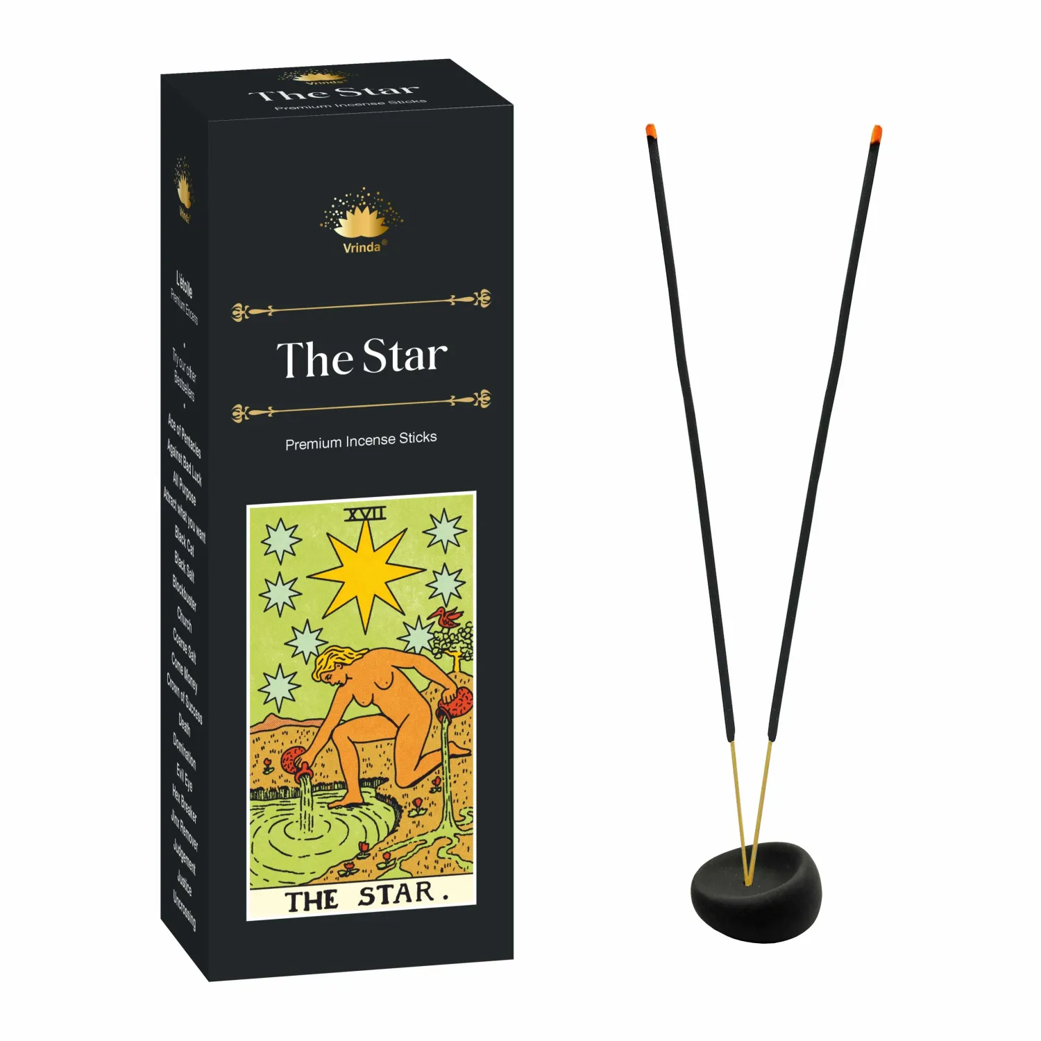 Vrinda Tarot Hexa Incense (Black Box)