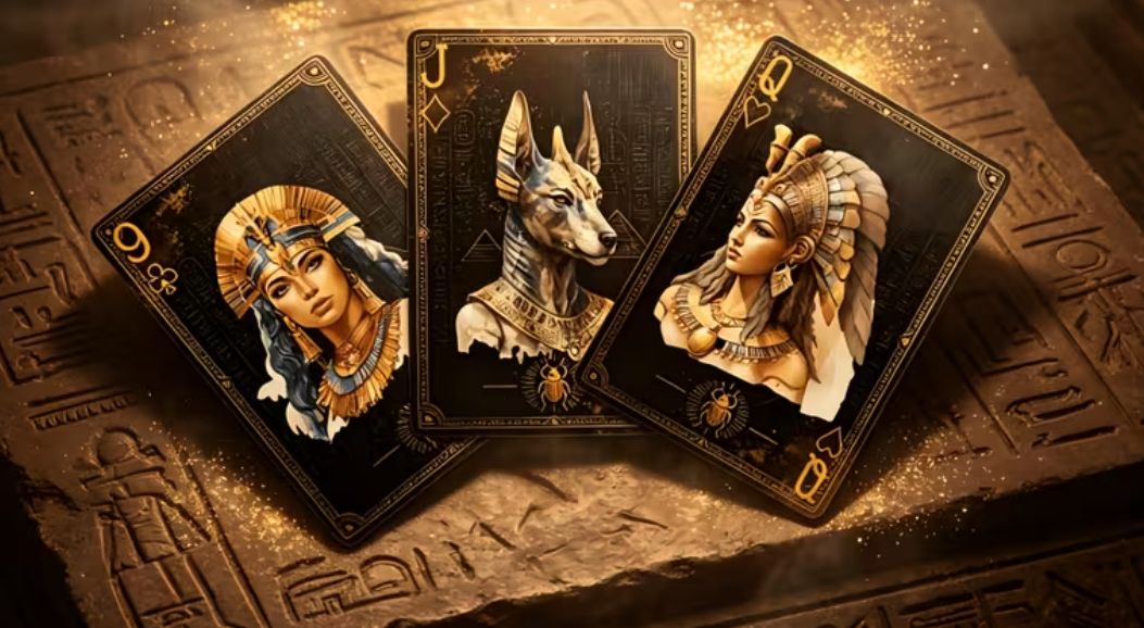 Black/Gold Eqyptian Playing cards