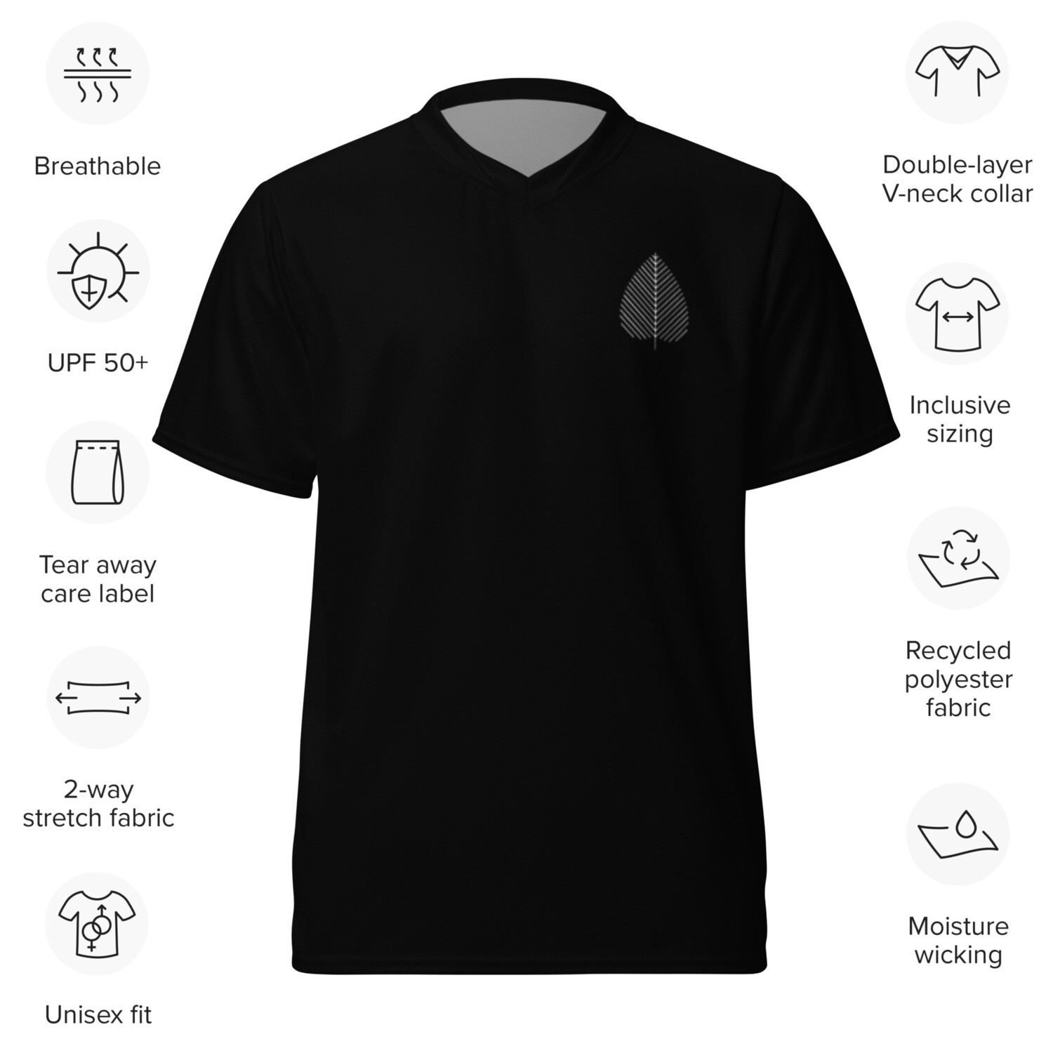 Recycled unisex sports jersey