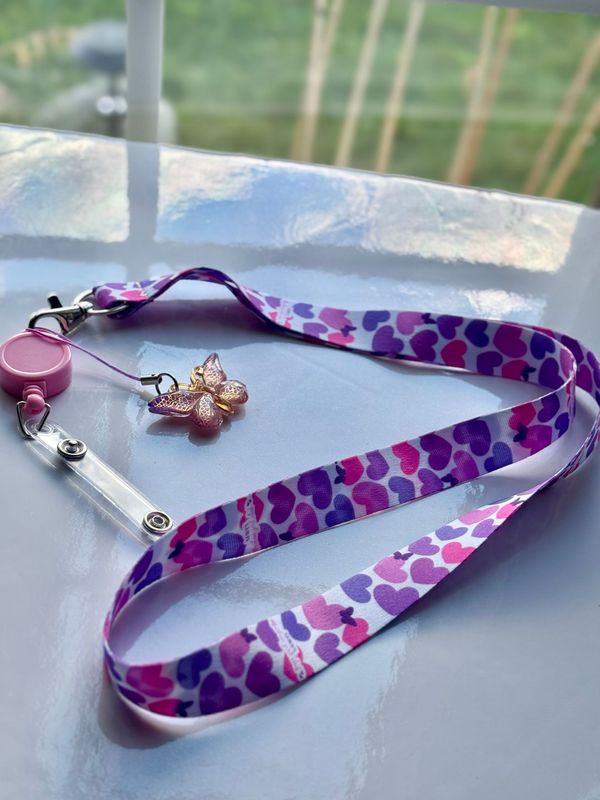 Signature Heart Print Lanyard