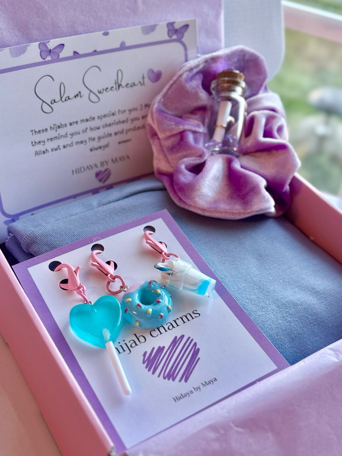 Dusty Blue Bamboo Gift Set