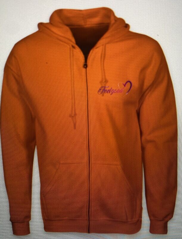 college zoodie ORANGE CRUSH- MEDIUM