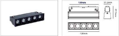 Track Grille Magnético 5w 3000K DIM