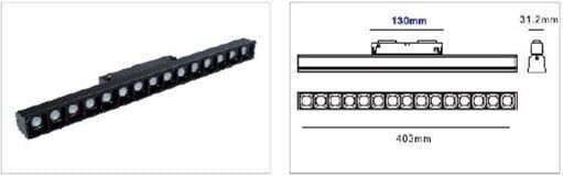 Track Grille Magnético 15w 3000k DIM