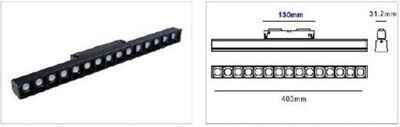 Track Grille Magnético 15w 3000k DIM