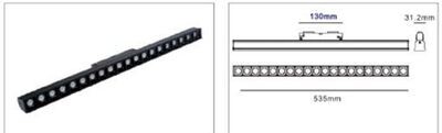 Track Grille Magnético 25w 3000K DIM