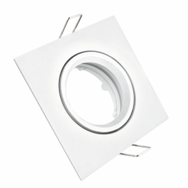 Aro cuadrado blanco de empotrar basculante