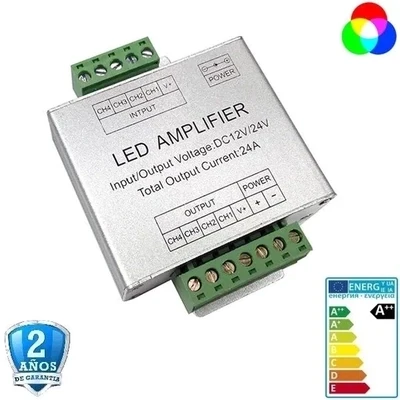 Amplificador de línea RGBW 12/24v 4*6A.-