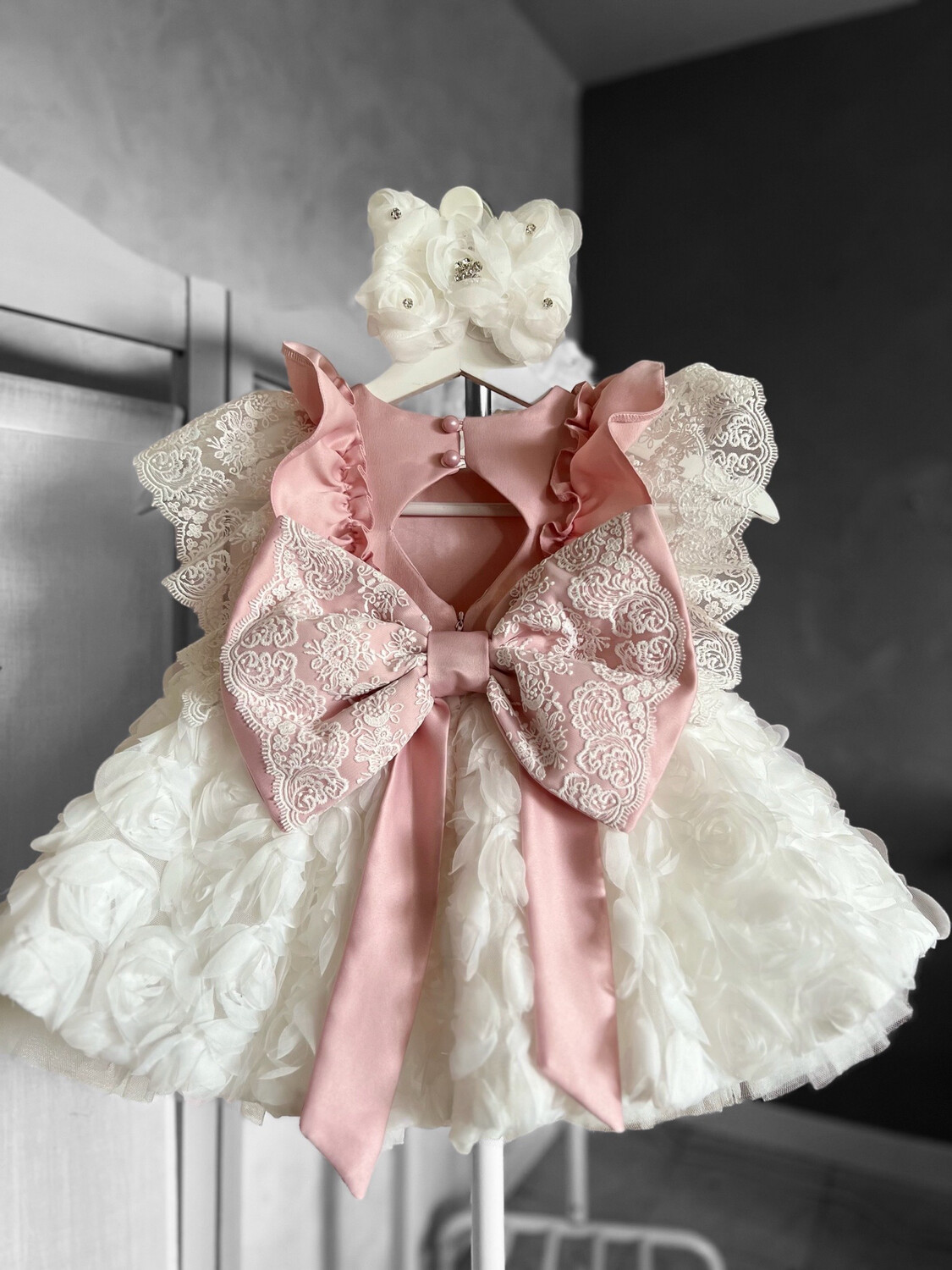 Robe ceremonie fille Camélia tulle fleurs -1 an à 12 ans 
