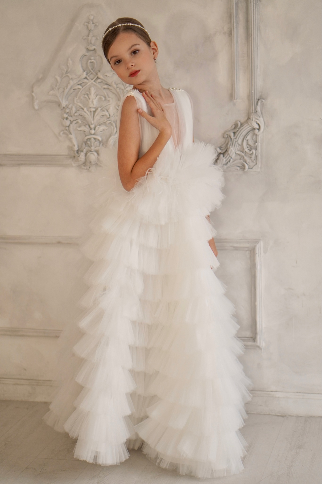 Robe de cérémonie chic blanche Amore 