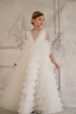 Robe de cérémonie chic blanche Amore 
