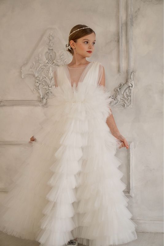 Robe de cérémonie chic blanche Amore 