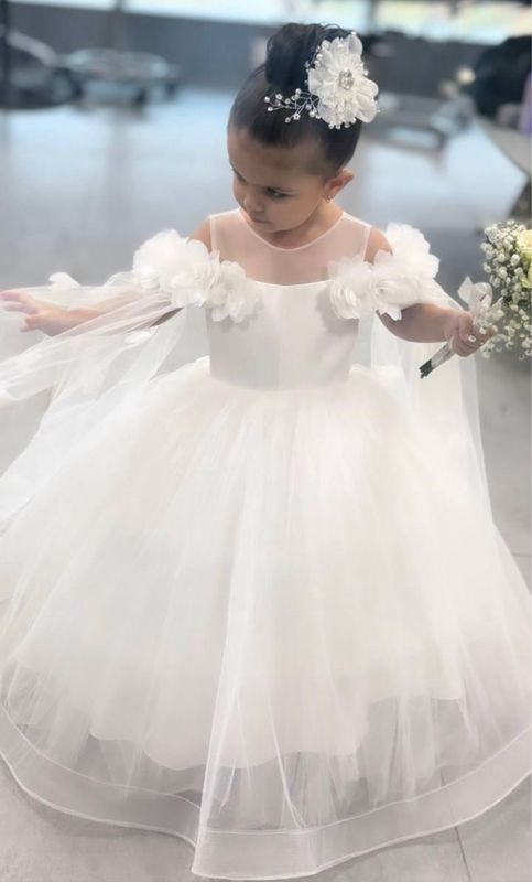 Robe mariage pour fille fleurs longue Nila
