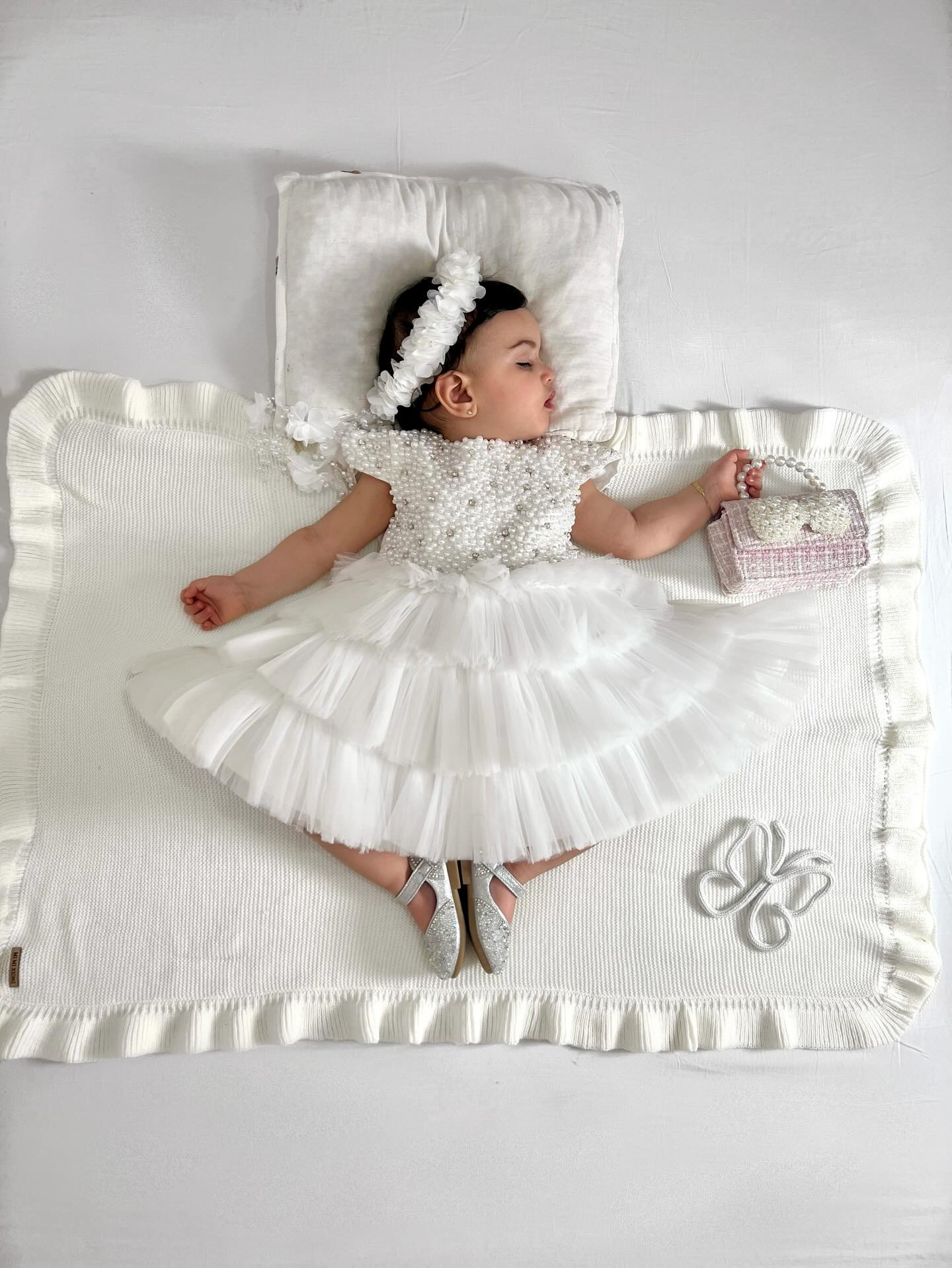 Robe de cérémonie fille Bella blanche 