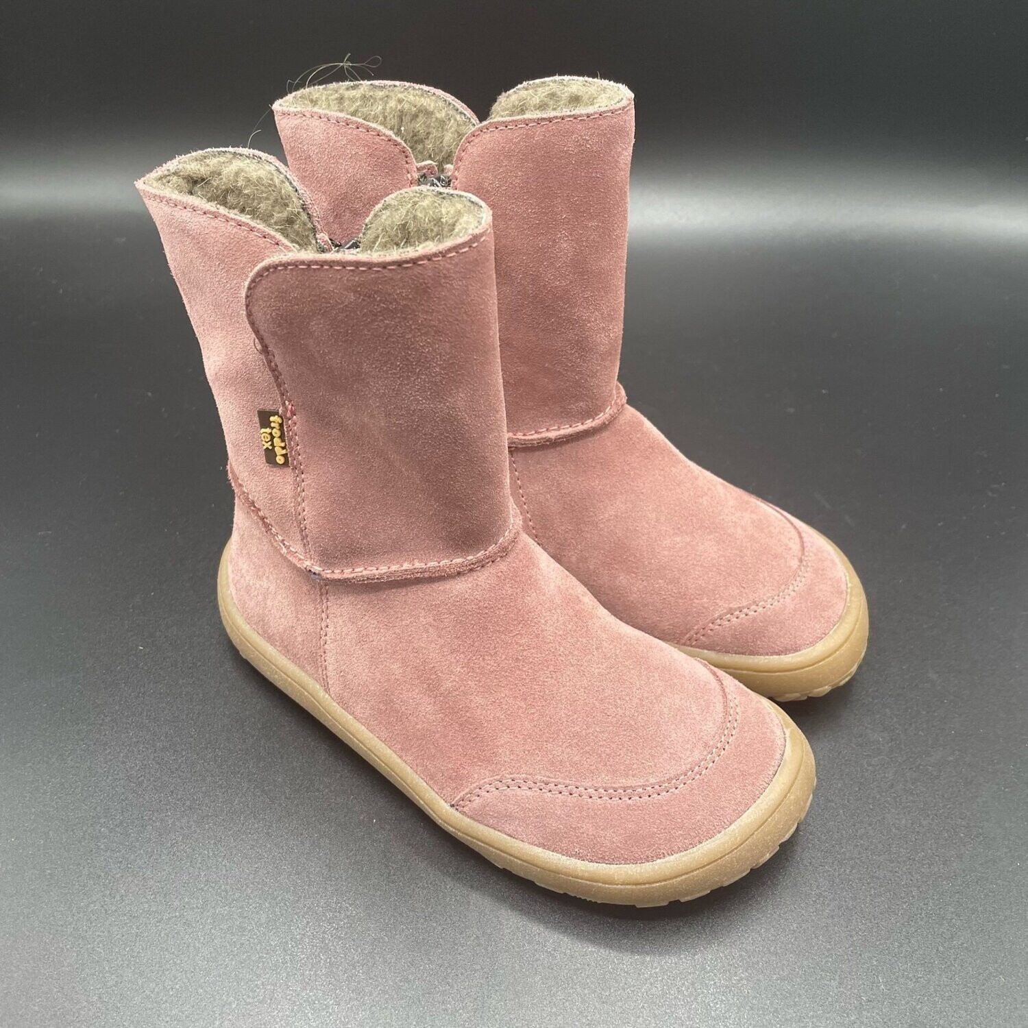Froddo Barefoot Winterstiefel Wolle TEX altrosa