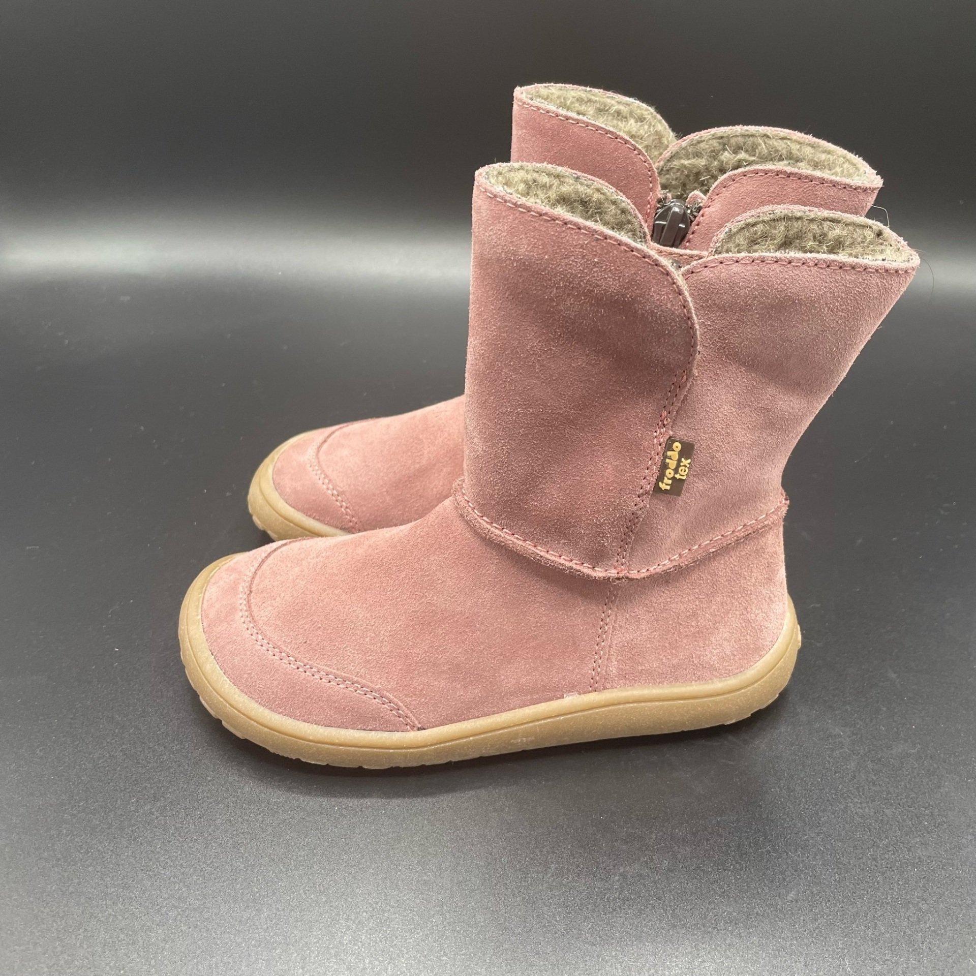 Froddo Barefoot Winterstiefel Wolle TEX altrosa