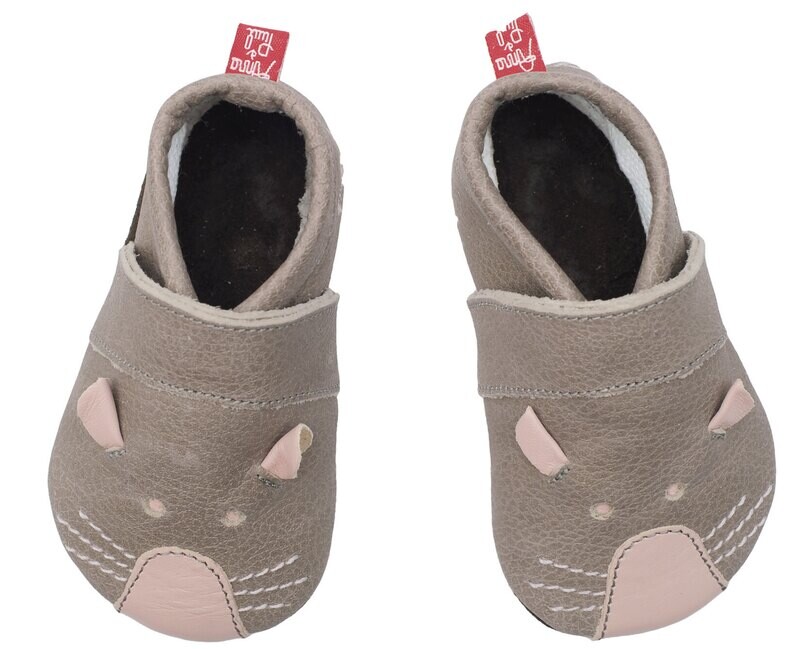 Anna und Paul Krabbelschuhe Maus stein Anna und Paul Krabbelschuhe Maus stein