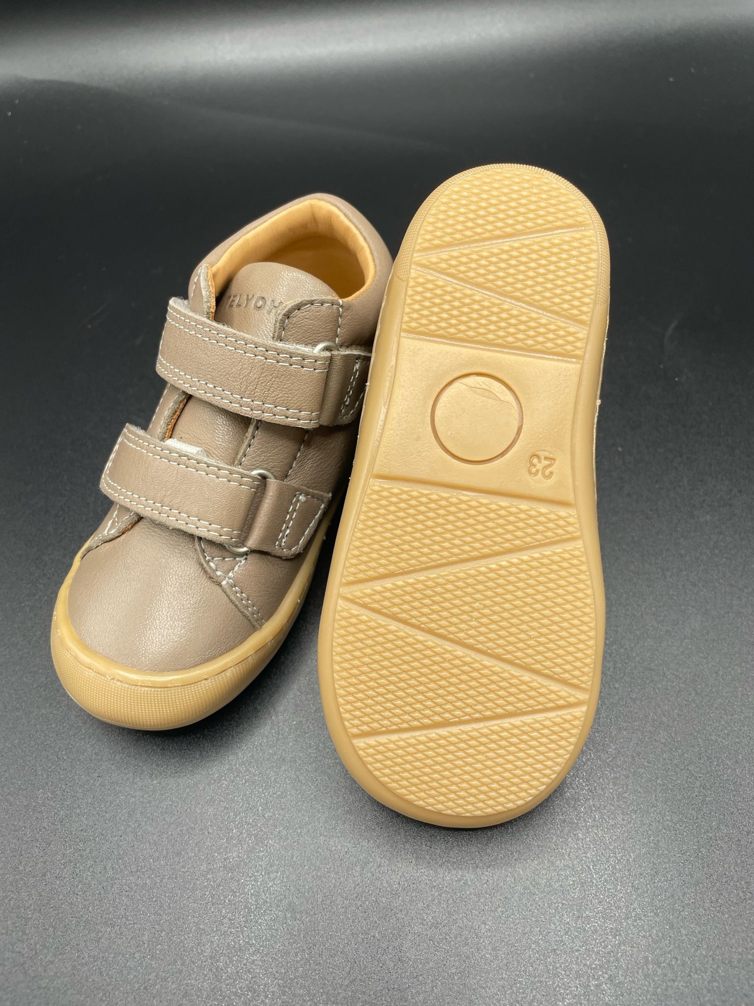 Telyoh - Barfußschuhe Klettverschluss- taupe (grey)
