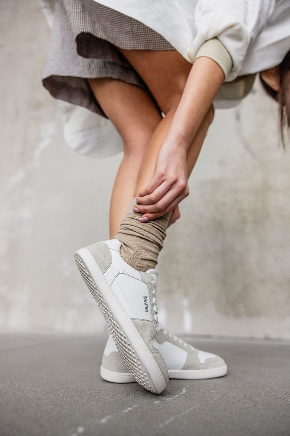 SHAPEN | Barfußsneaker REWIND | white